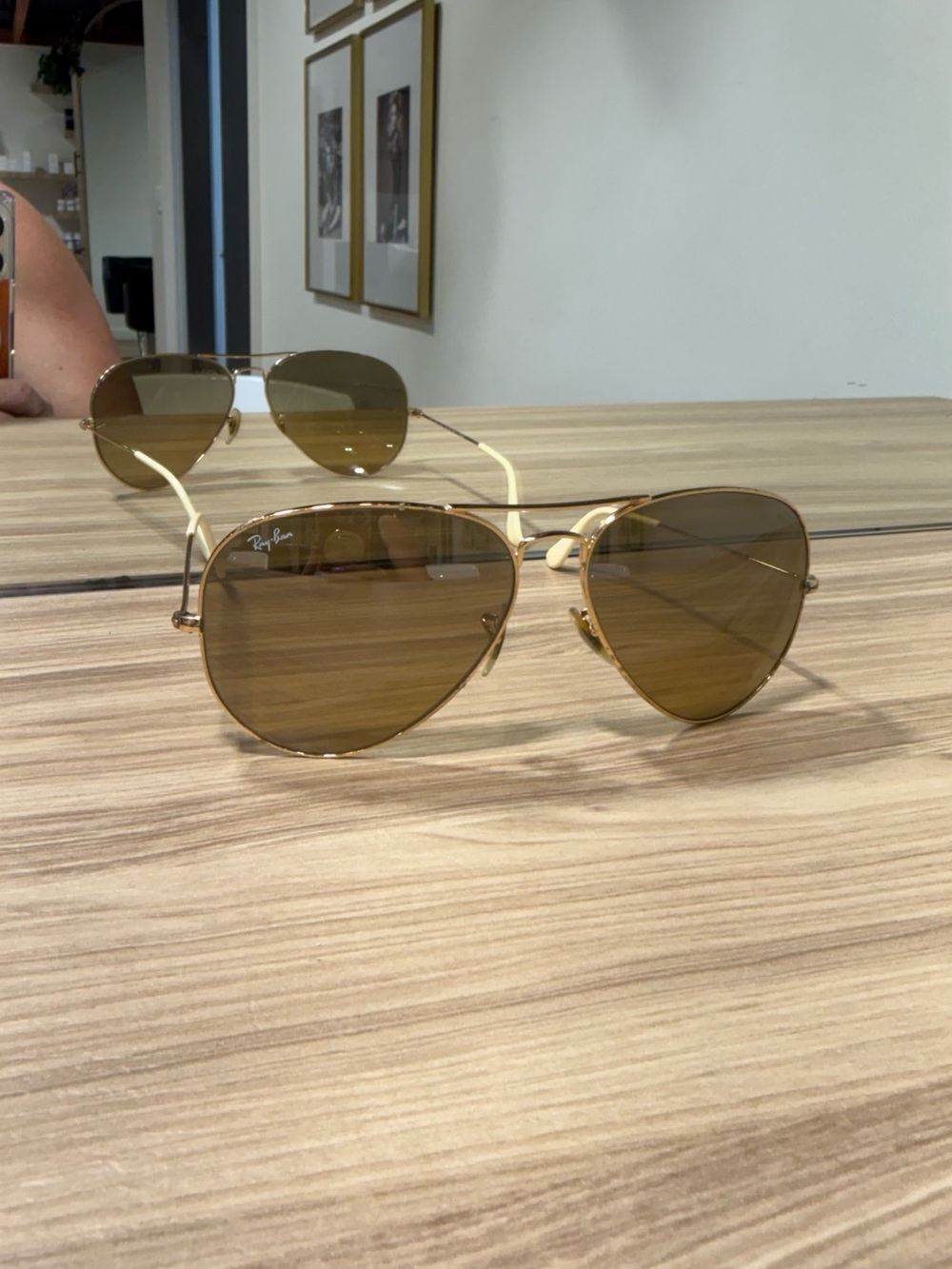 Ray-Ban Aviator Sunglasses Gold Frame with Brown Lenses